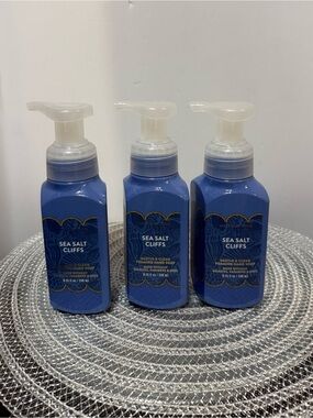 BBW Sea Salt Cliffs Foaming Hand Soap Set of 3 NWT